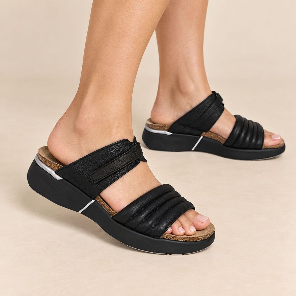 Naot Vesta Sandals Women's 37 US 6 Black Leather Comfort Sport Platform